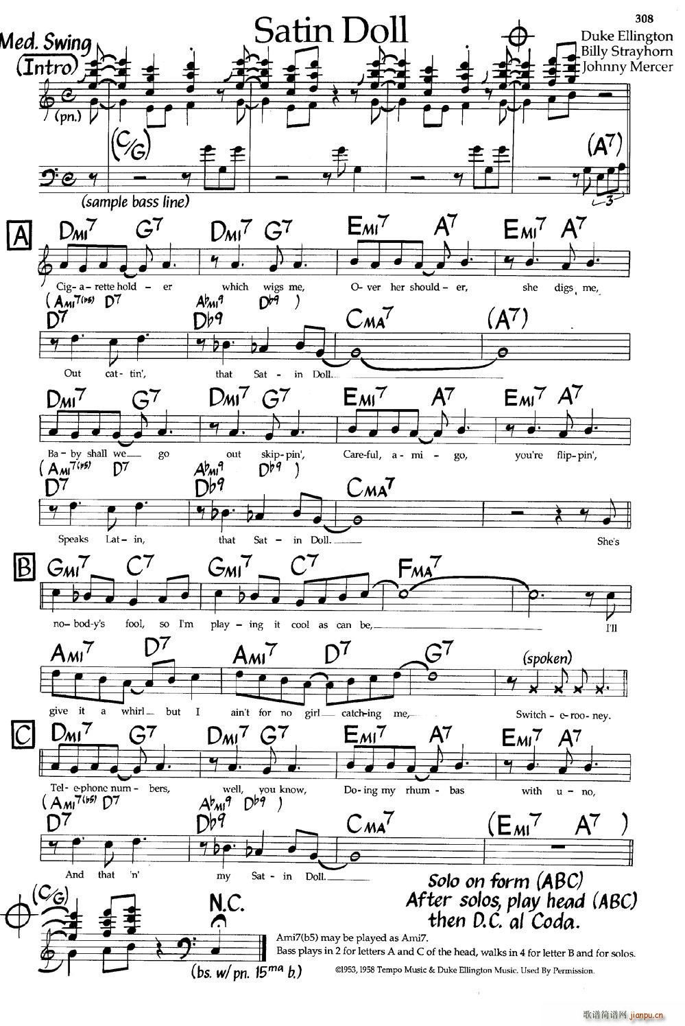 Satin Doll(爵士钢琴曲)1