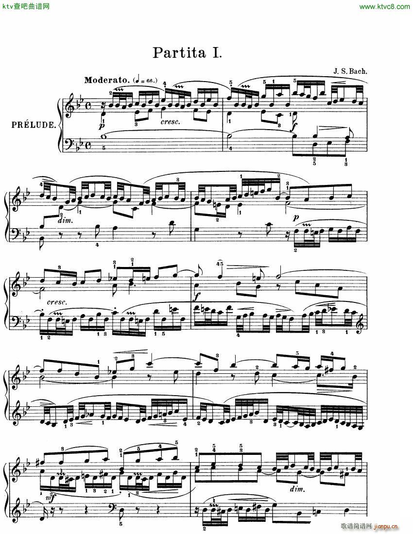Bach JS BWV 825 Partita no 1 in Bb1
