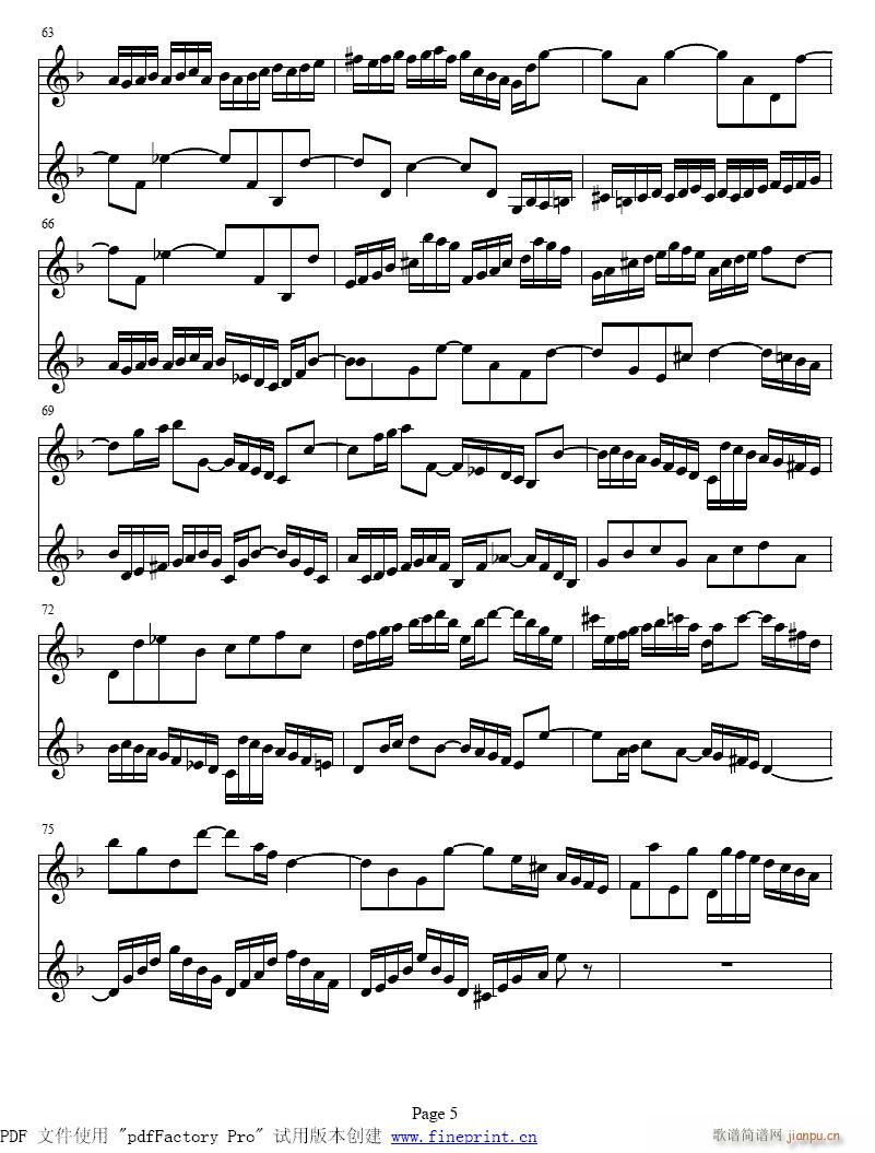 d小调两支小提琴协奏曲1-7提琴5