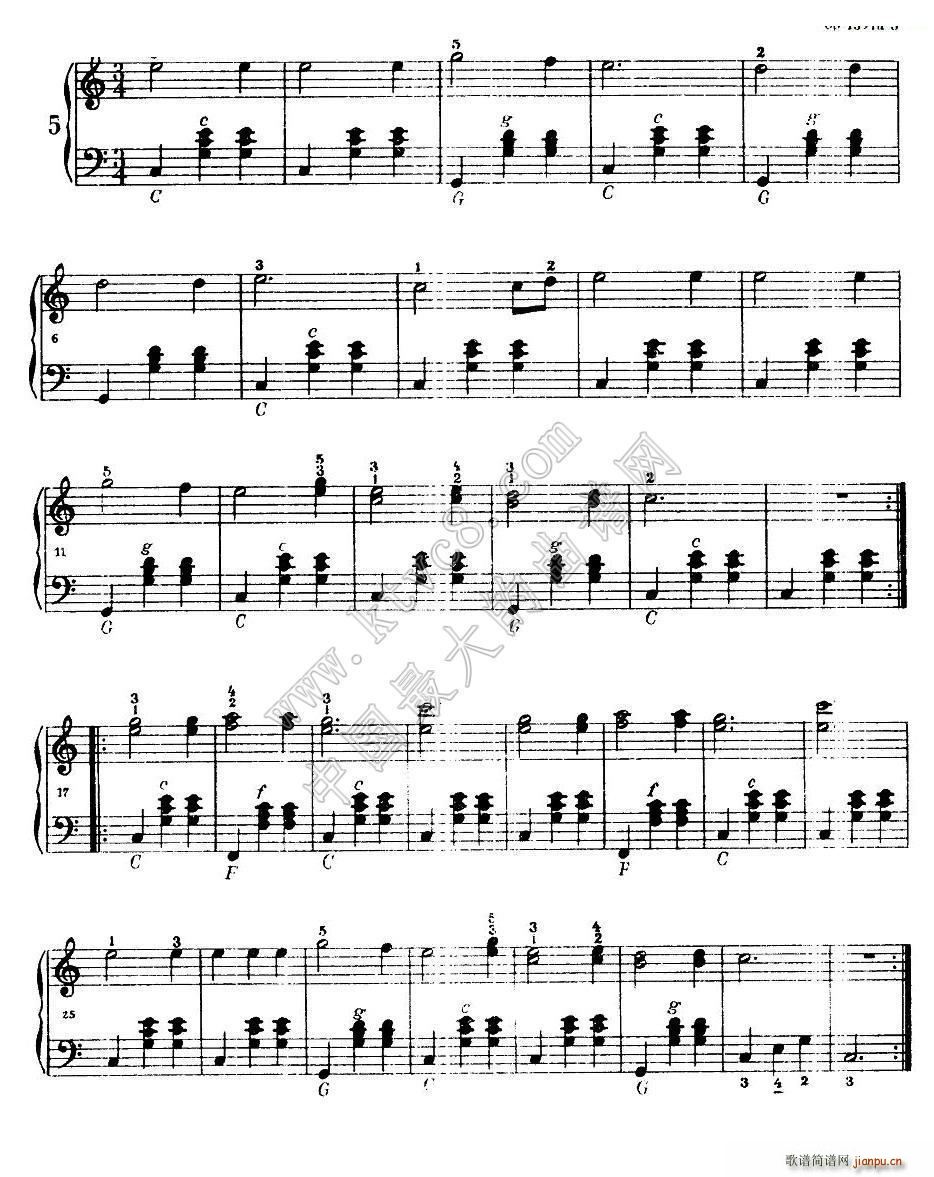 《车尔尼手风琴练习曲集》（第Ⅰ册） （1―9）3