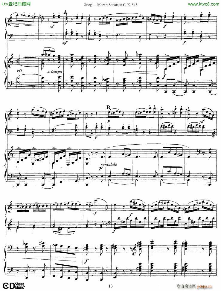 Grieg Mozart sonata KV545 2 pianos13