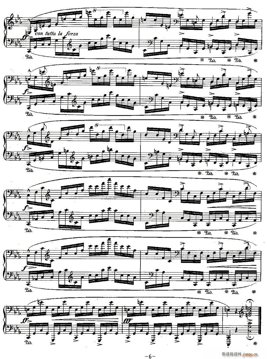 肖邦钢琴练习曲，Op.25之十二6