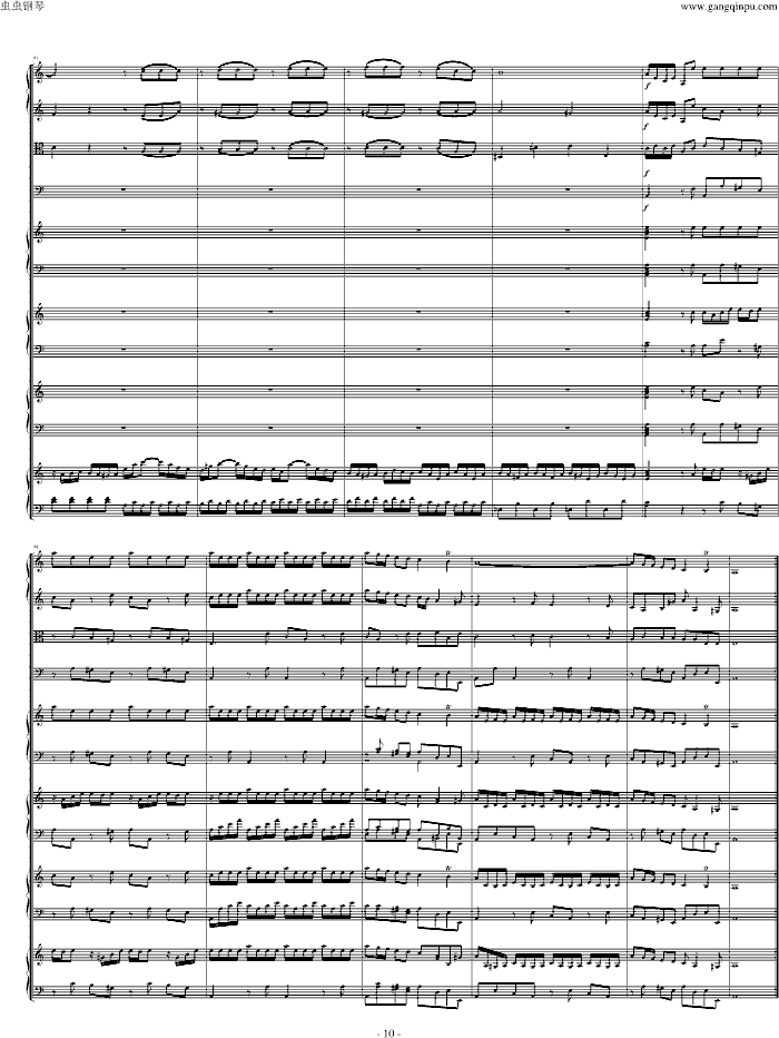 四羽管键琴协奏曲 BWV1065-钢琴谱(钢琴曲)-巴哈-Bach, Johann Sebastian10