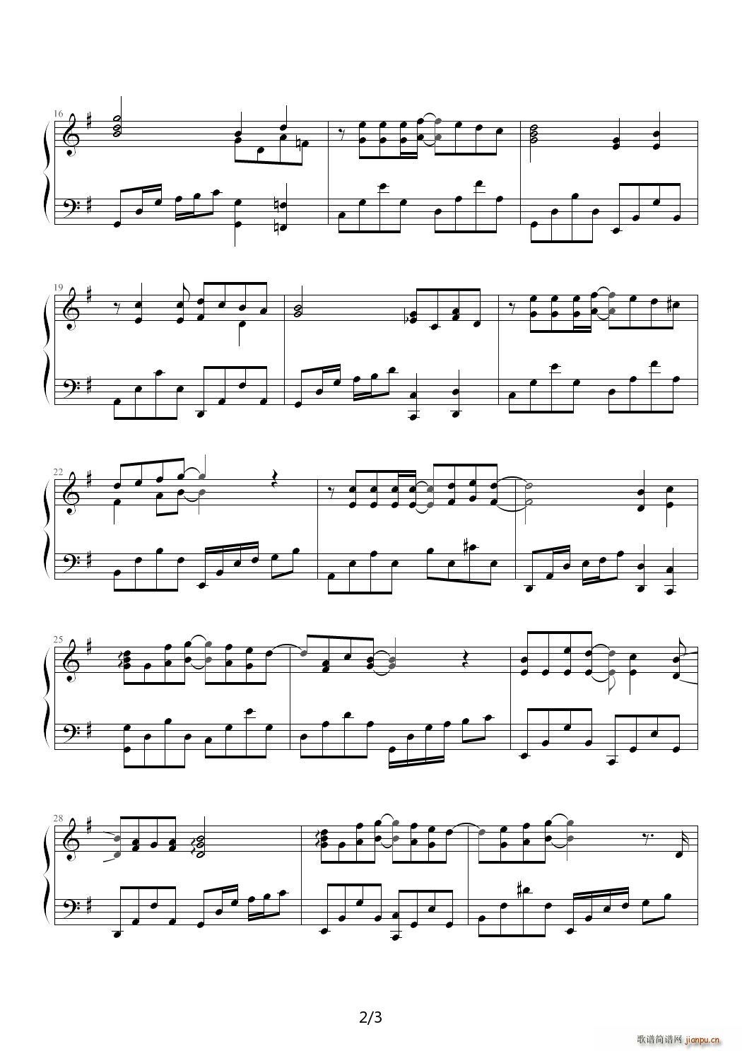 G大调前奏曲 G调2