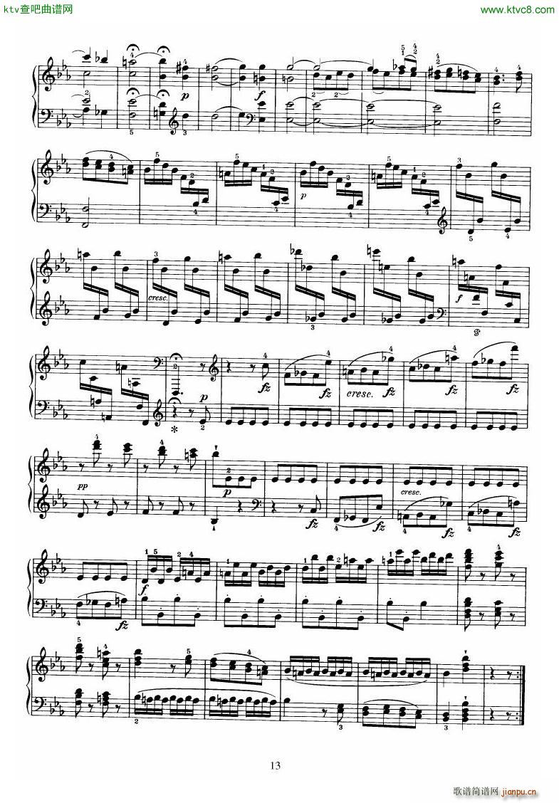 Piano Sonata No 52 in Eb13