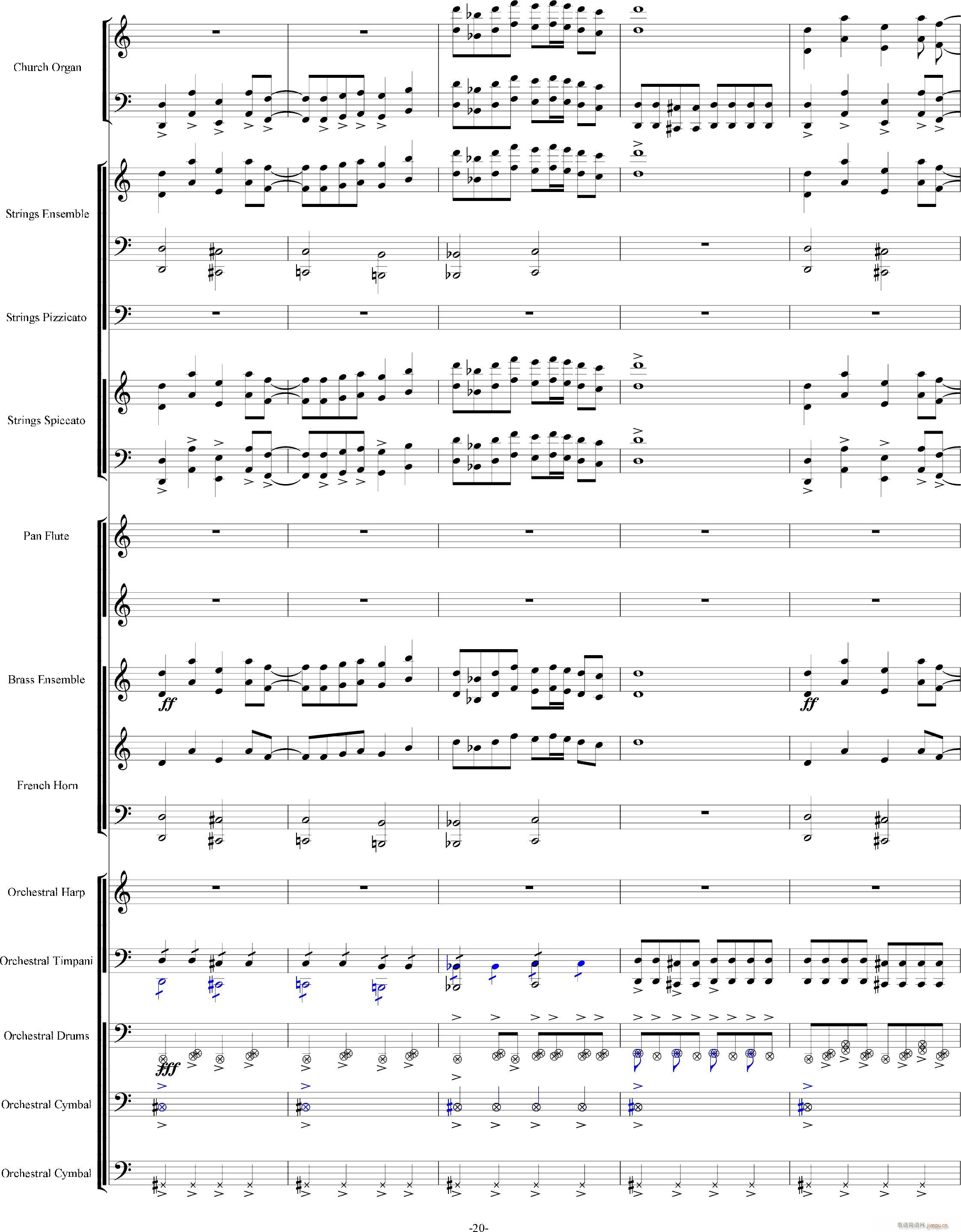 当管弦乐队遇上疯狂爵士鼓手-震撼总谱20