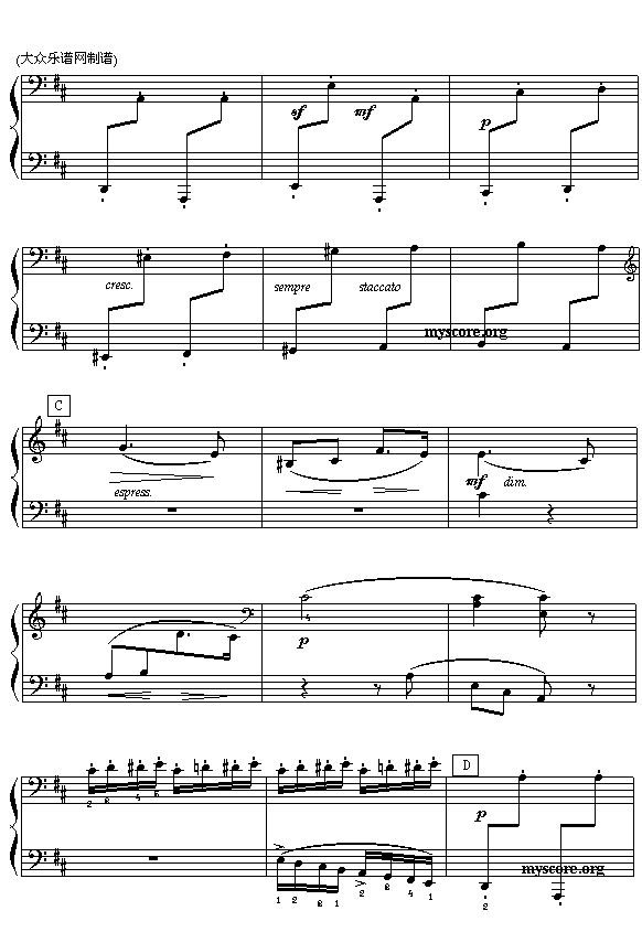 （俄）柴可夫斯基：芦笛舞曲（钢琴四手联弹）5
