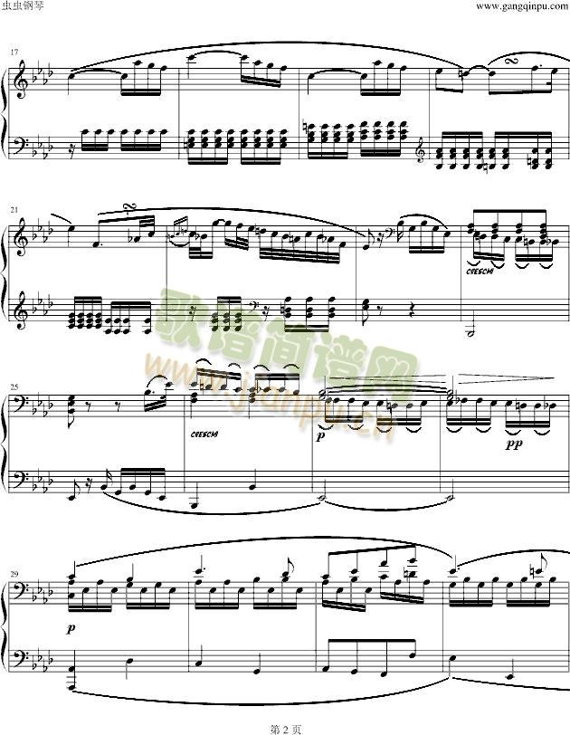 贝多芬-beethoven  悲怆奏鸣曲-第二乐章2
