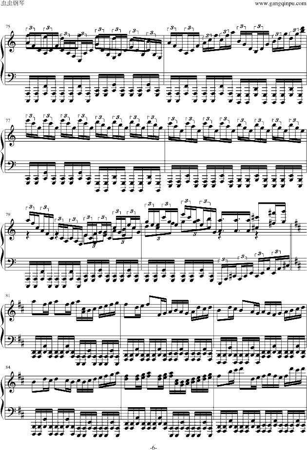 钢琴版摇滚卡农-钢琴谱(钢琴曲)-帕赫贝尔-Pachelbel6