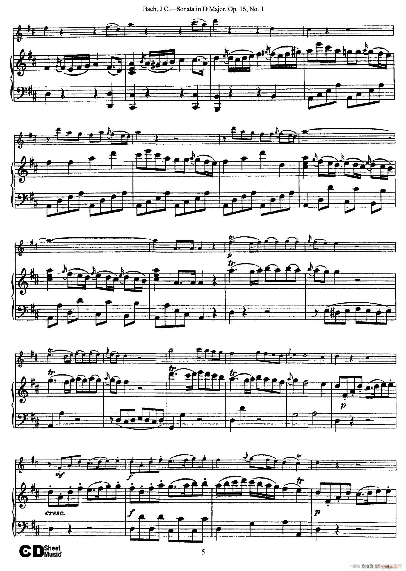 Sonata in D Major Op 16 No 1（ 钢琴伴奏）5