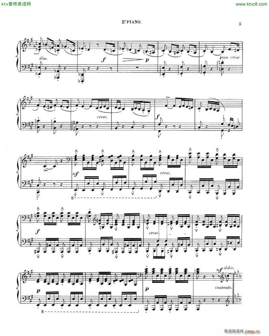 Chaminade Cecil La Sevillane for 2 pianos 4 hands14