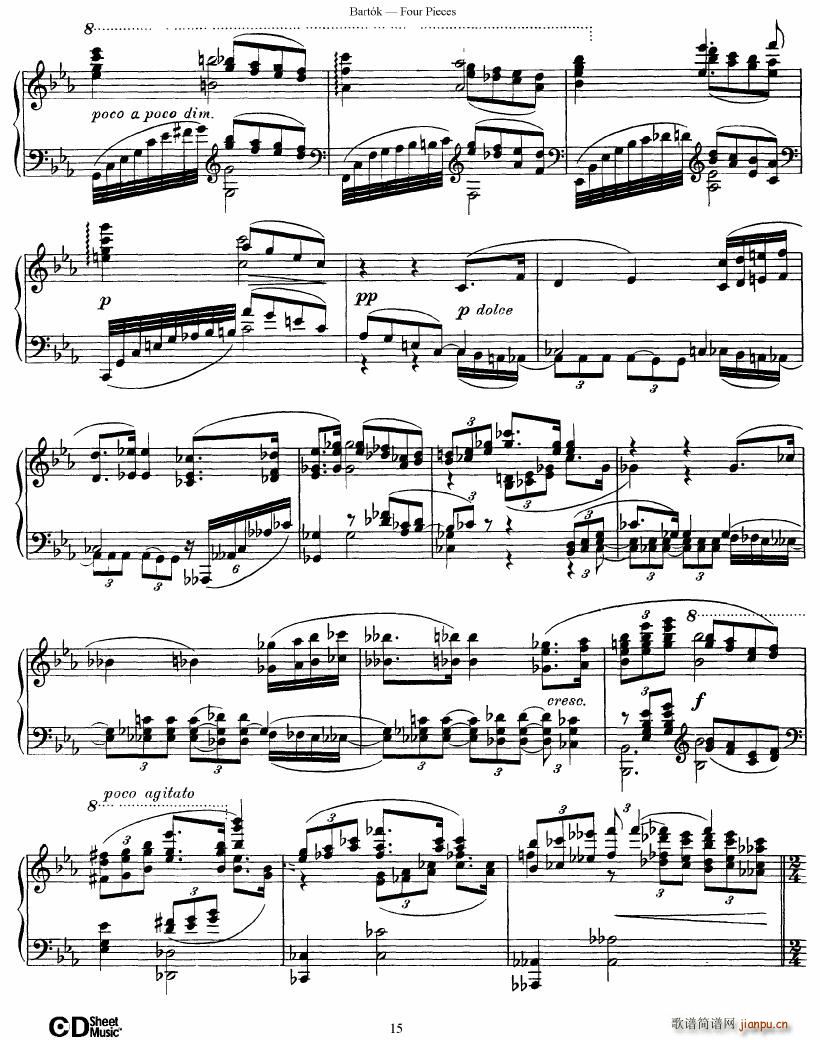 Bartok DD 71 Four Piano Pieces15