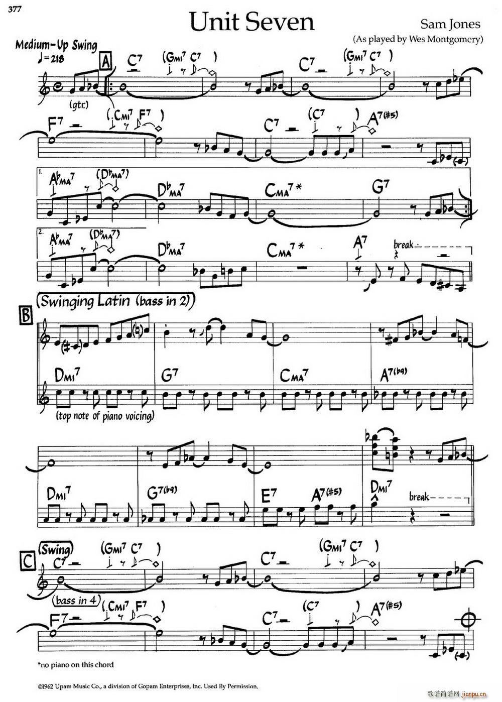 Unit Seven（爵士钢琴曲）1