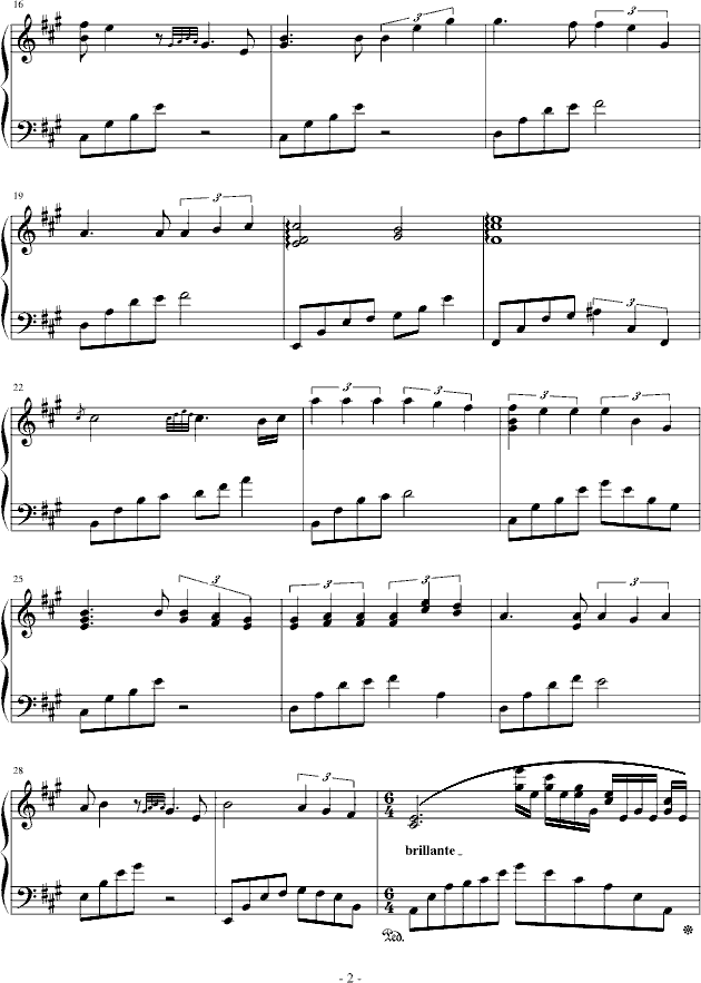 幻想曲第五章(永恒)-钢琴谱(钢琴曲)-乐侠2