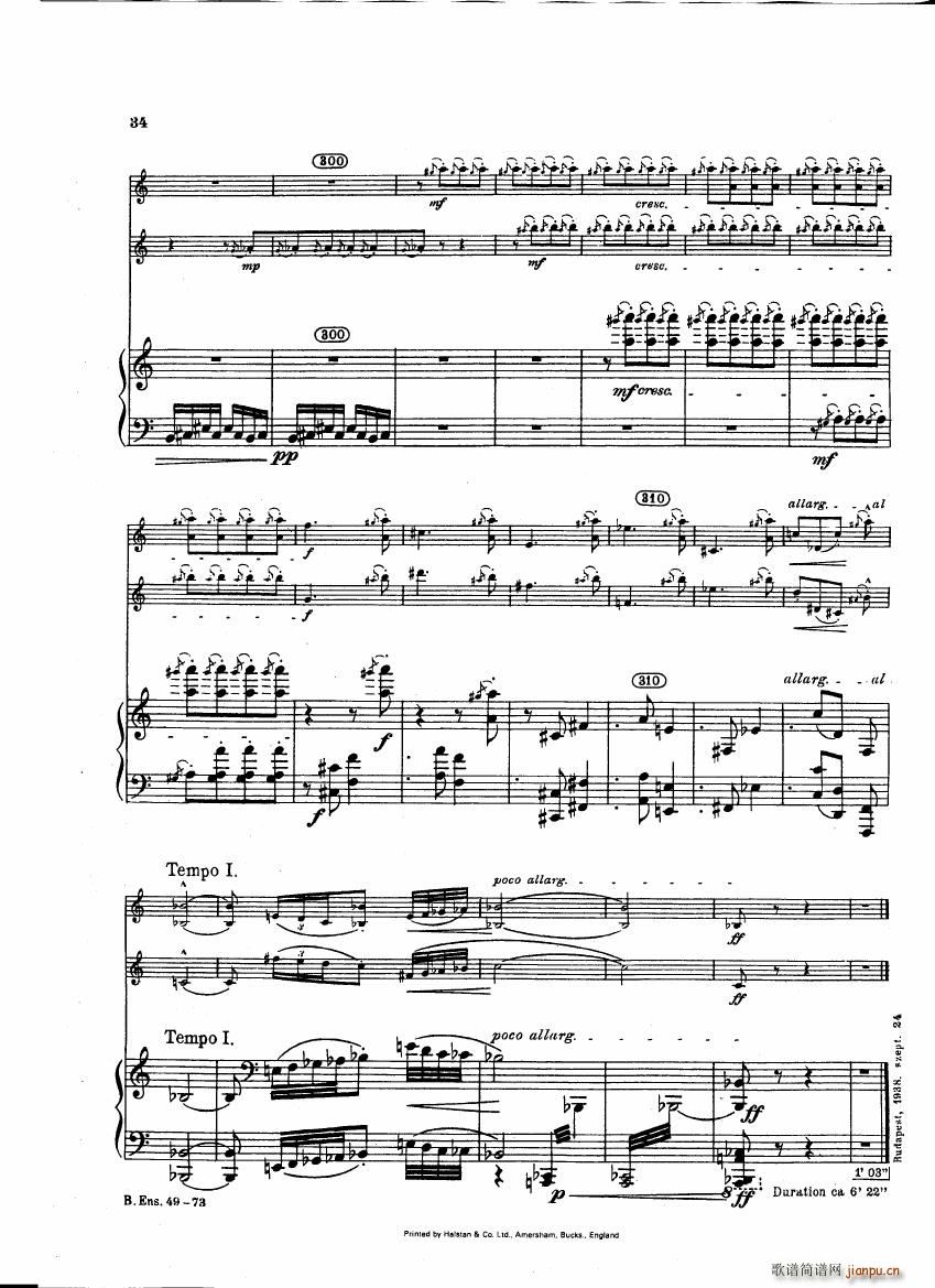Bartok SZ 111 Contrasts pianoscore35