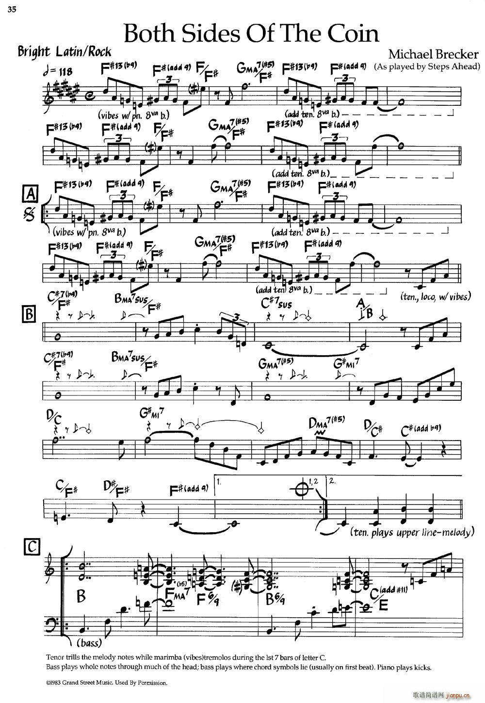 Both Sides Of Coin(爵士钢琴曲)1