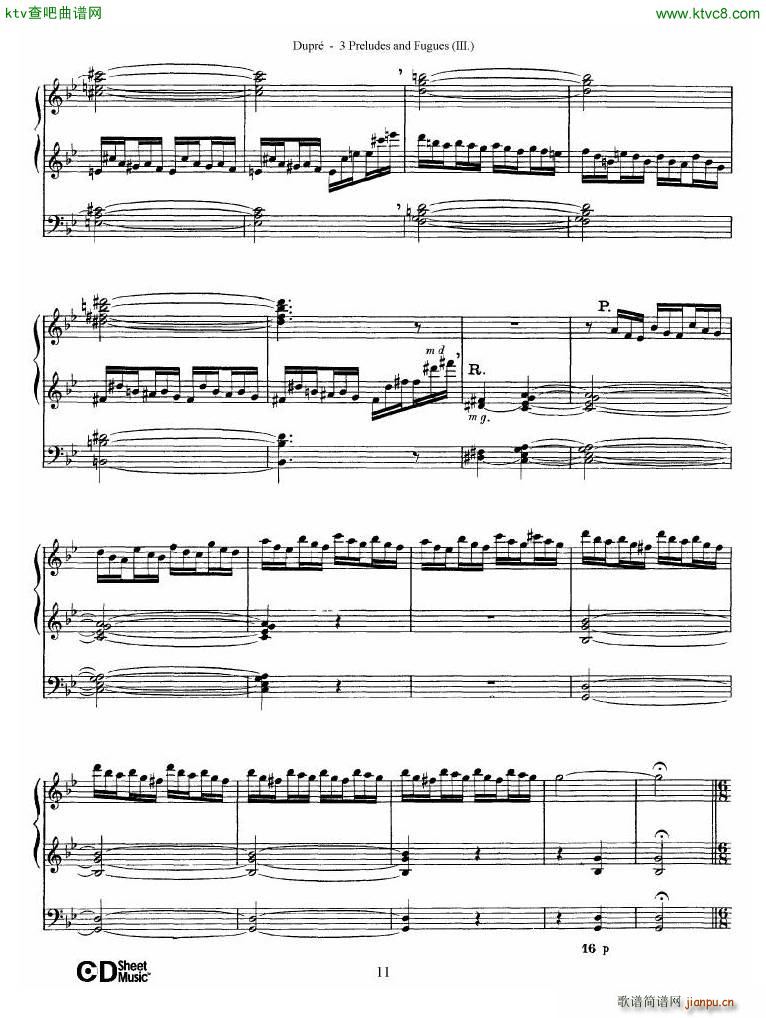 Dupré Prelude Fugue in G minor Op 7 No 311