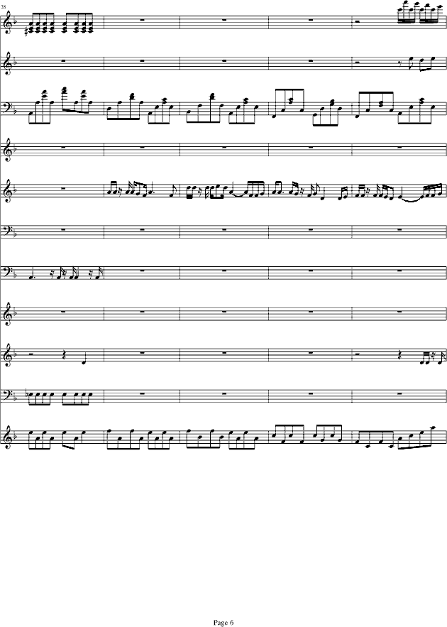 黑色风衣-钢琴谱(钢琴曲)-琳琅6