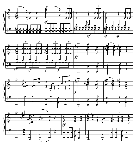 婚礼进行曲-钢琴谱(钢琴曲)-门德尔松6