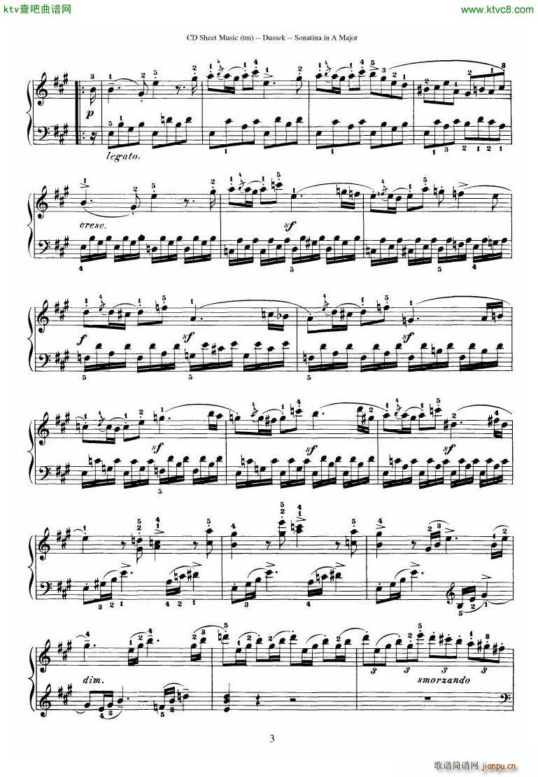 Dussek Sonatina in G Major22