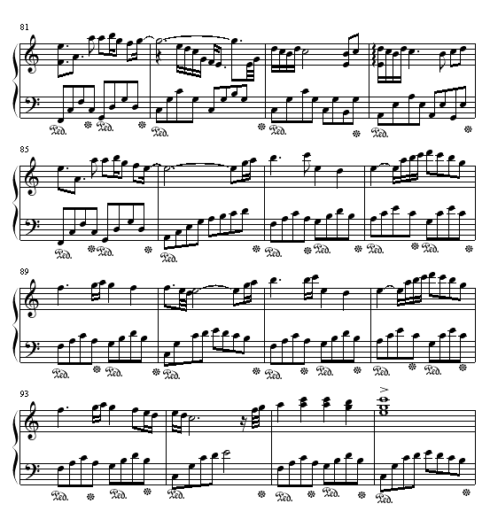 Memory?(极力推荐的好曲子)-钢琴谱(钢琴曲)-动漫影视6