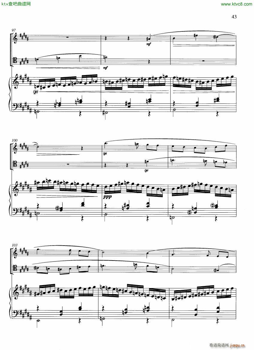 Francaix Trio for oboe bassoon and piano 二16