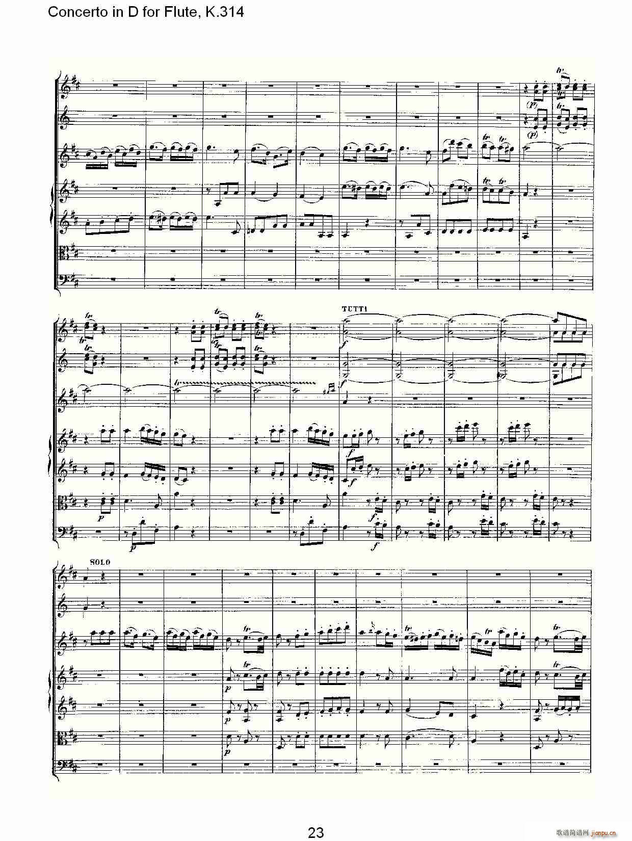 Concerto in D for Flute, K.314（D调长笛协奏曲, K.314）23