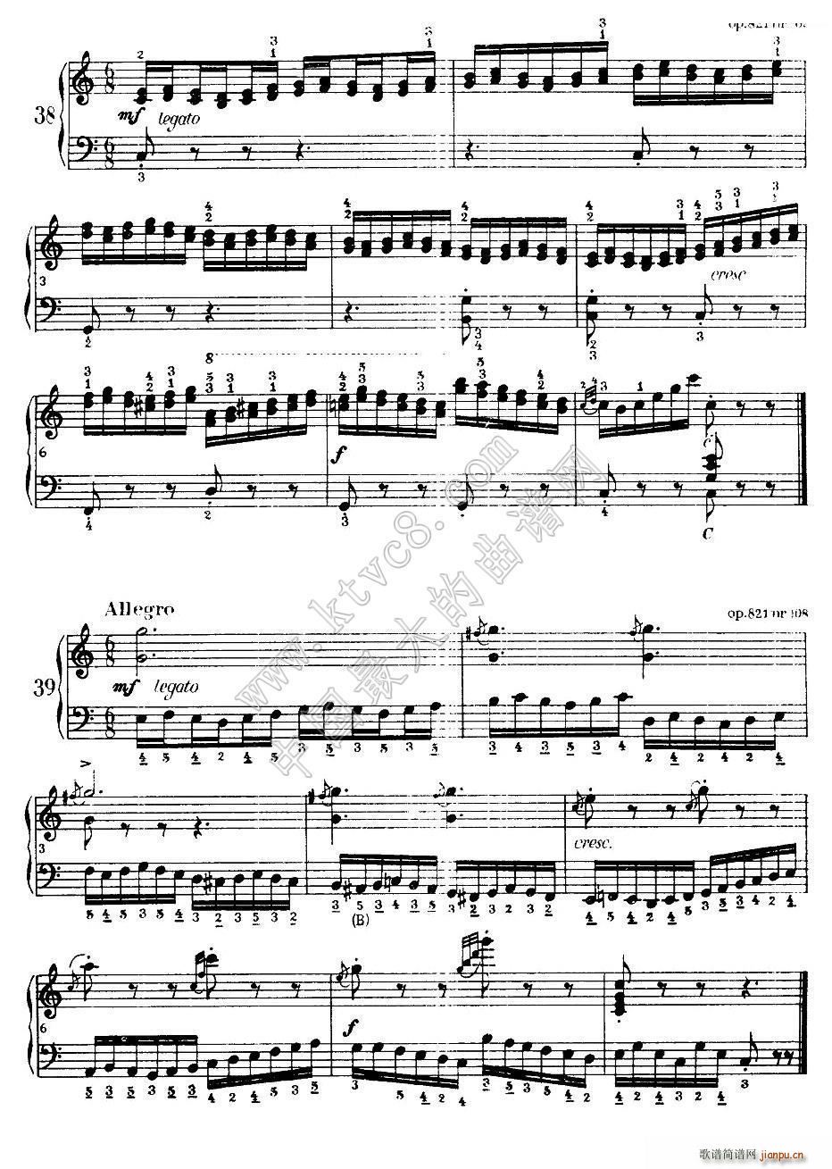 《车尔尼手风琴练习曲集》（第Ⅰ册）（37―44）2