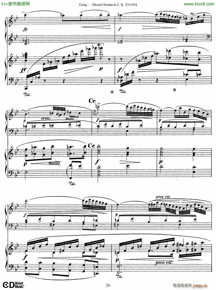 Grieg Sonata K 533 Mozart 2nd Piano Grieg26