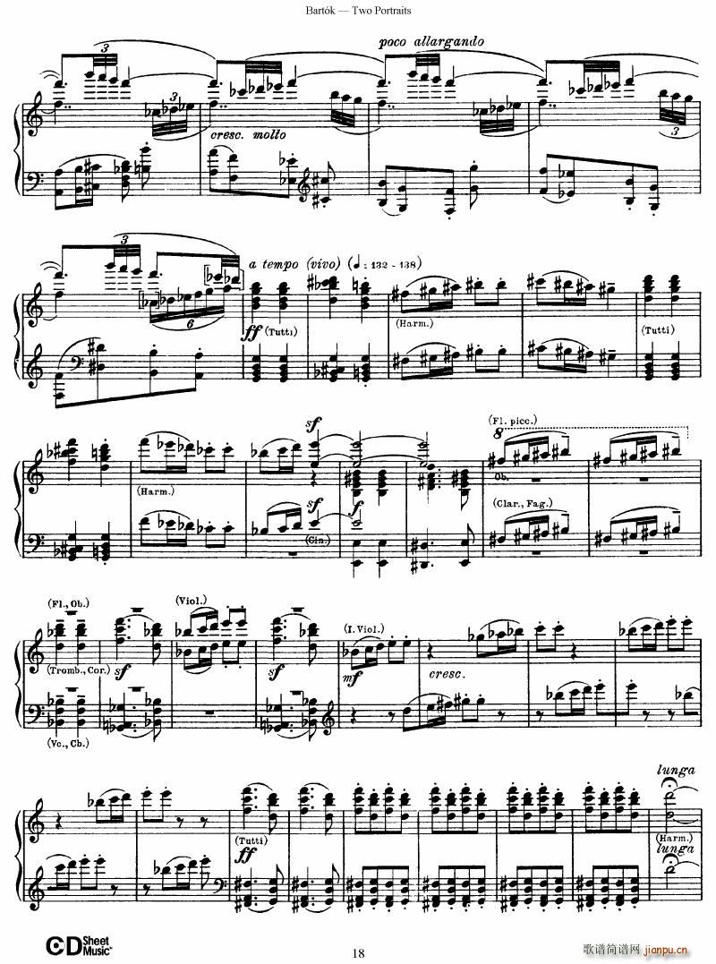 Bartok SZ 37 Two Portraits op 518