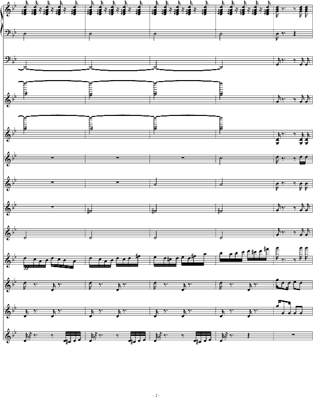 青春舞曲（学校常用的器乐合奏版）-钢琴谱(钢琴曲)-儿童歌曲2