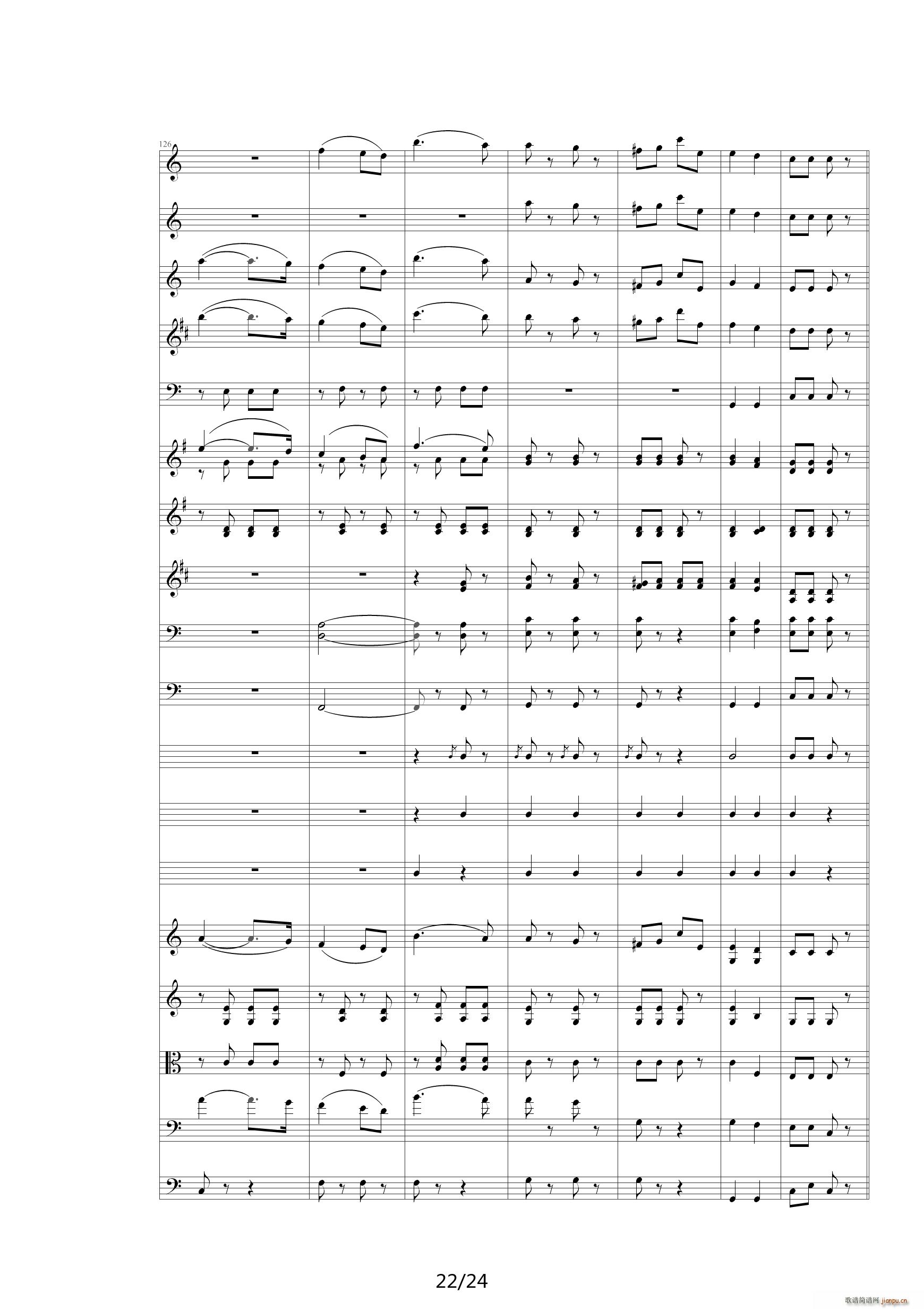 雷鸣电闪波尔卡(管弦乐总谱 分谱)(00雷鸣电闪波尔卡-Orchestra)22