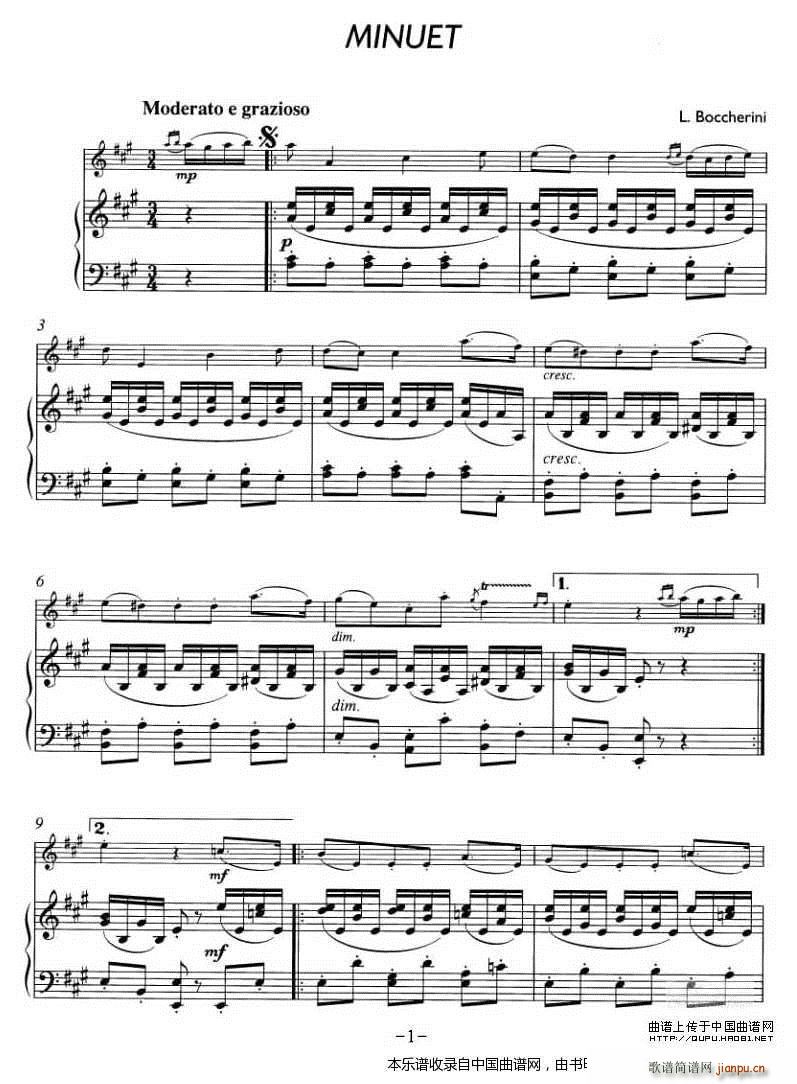 MINUET（ 钢琴）1