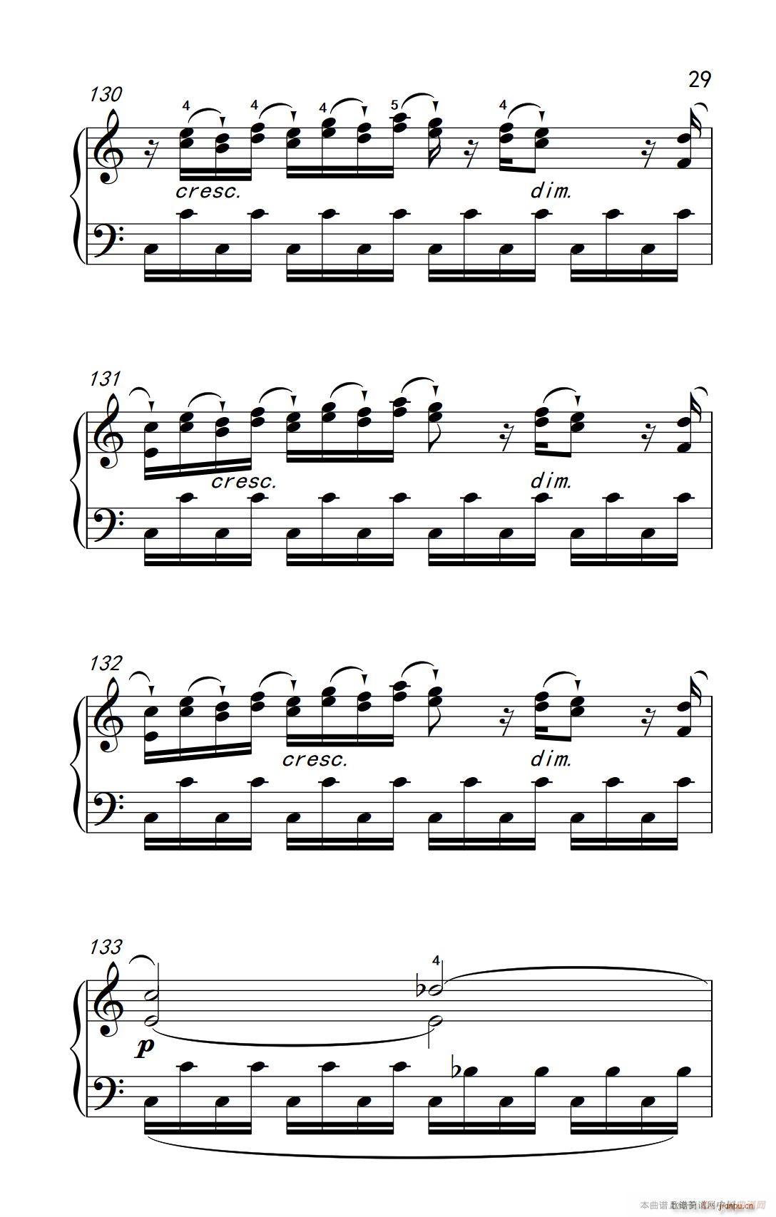 第九级1 C大调奏鸣曲 第一乐章 Hob XVI 50（中央音乐学院 钢琴（业余）考级教程 7-9级）29