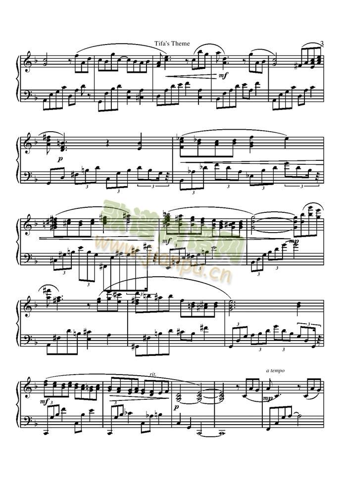 Tifa is Theme Piano Version3