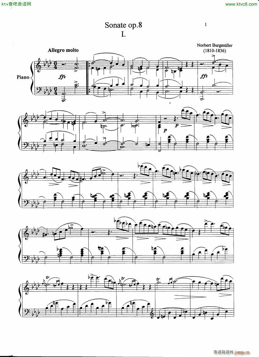 Burgmüller Norbert Sonata op85