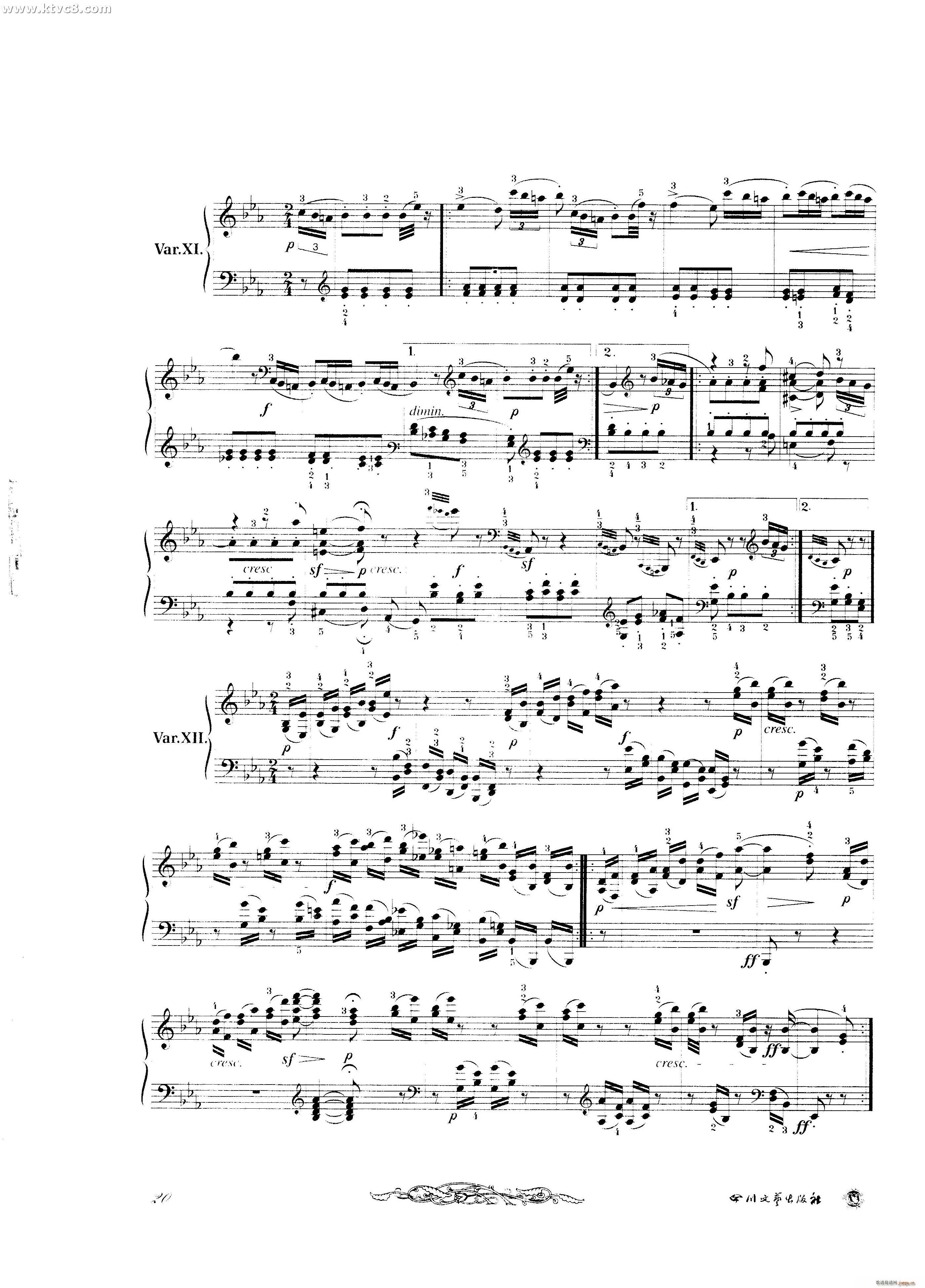 贝多芬钢琴变奏曲集二9