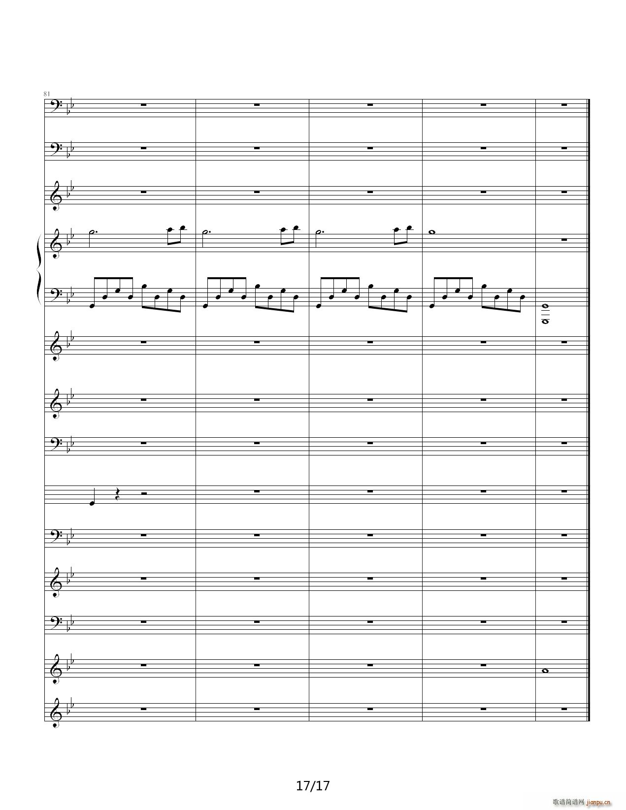 悲伤奏鸣曲 降B调17