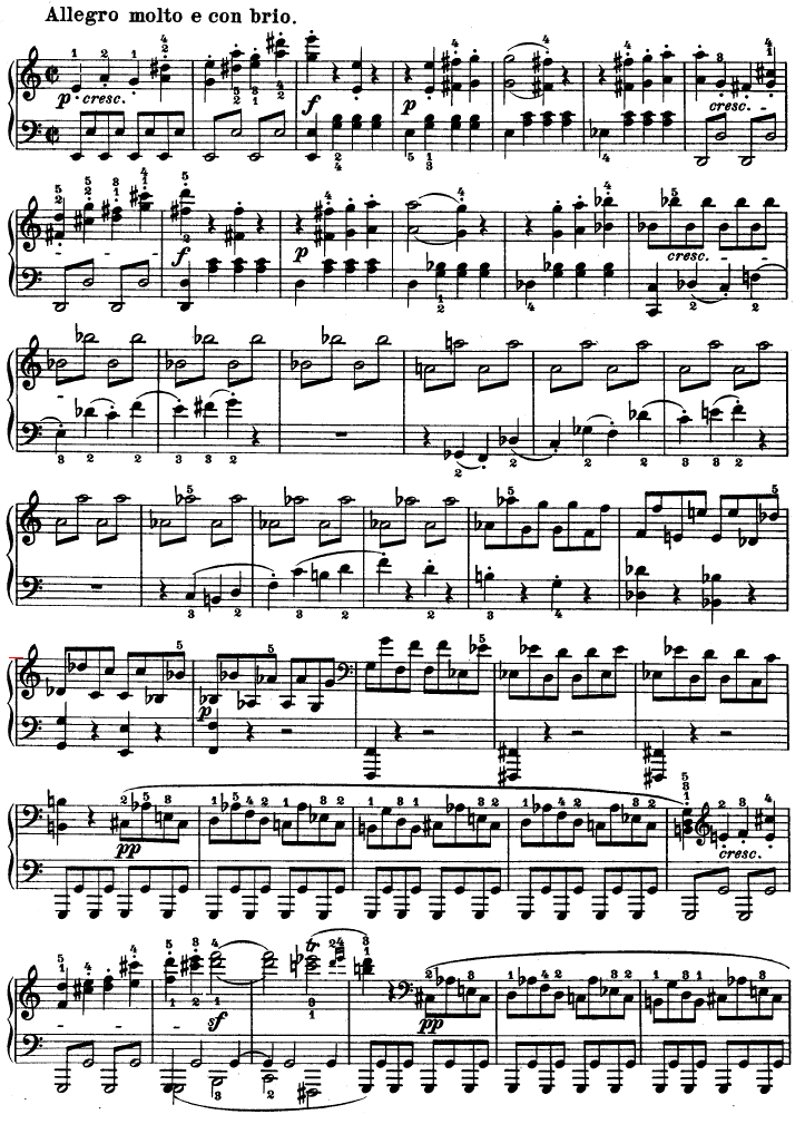 C小调第八琴奏鸣曲（悲怆）Op―13-钢琴谱(钢琴曲)-贝多芬-beethoven5