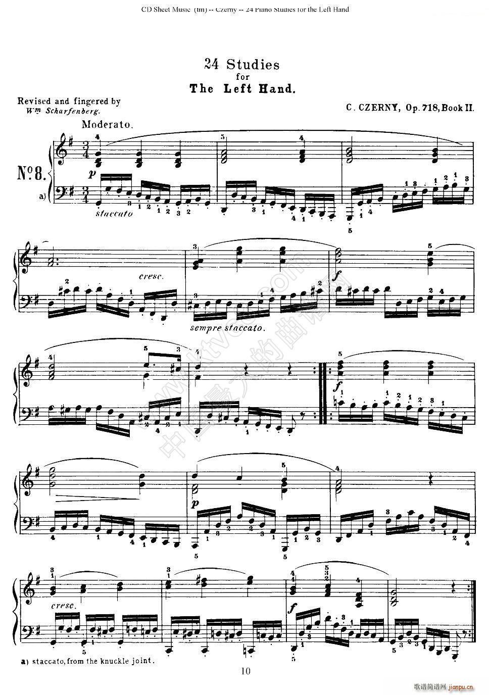 Czerny - 24 Piano Studie（8―16）（车尔尼 - 24首钢琴练习曲）1