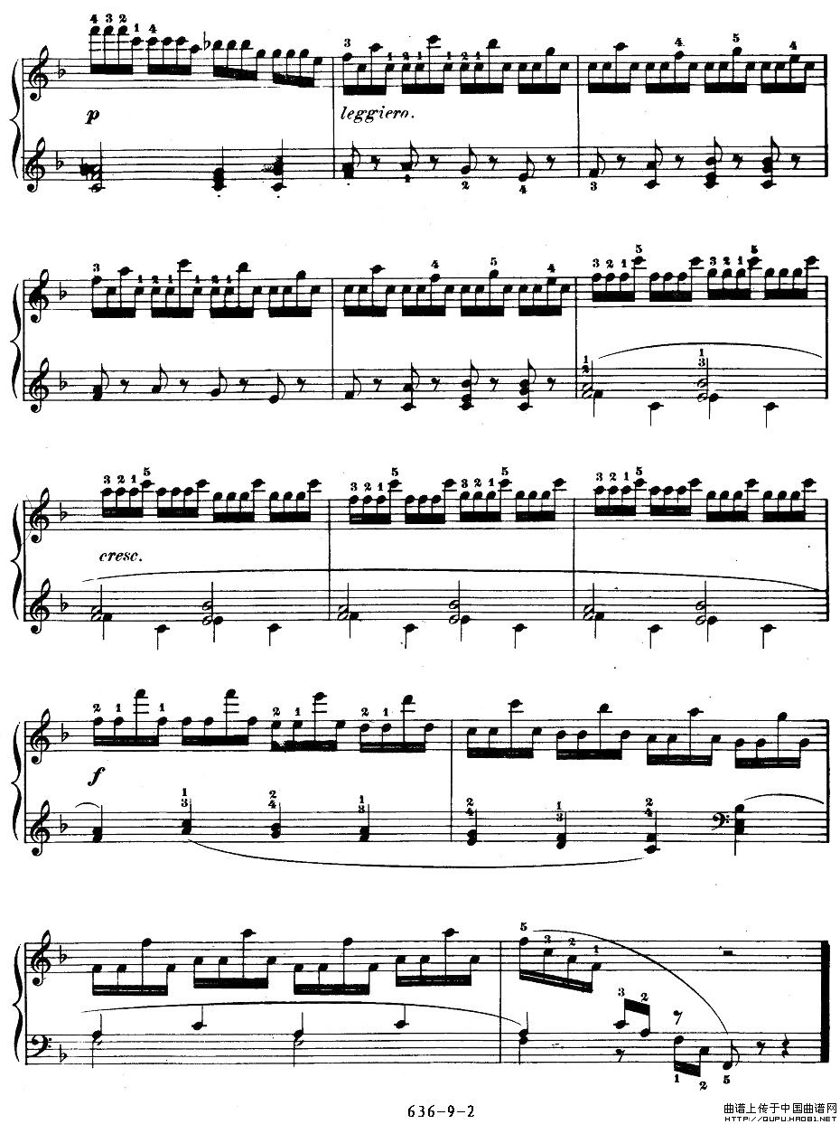 《车尔尼钢琴手指灵巧初步练习曲》OP.636-92
