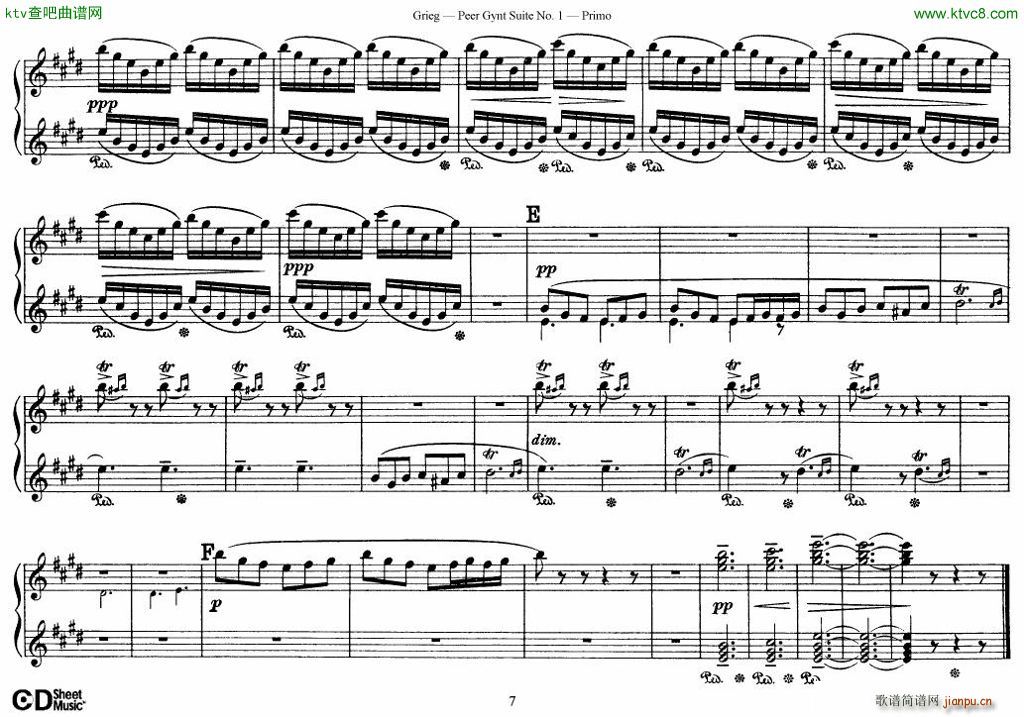 Grieg Two Symphonic Dances 4 Hands7
