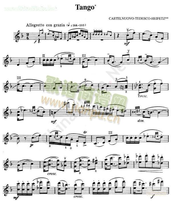 海菲茨-Castelunovo《Tango》1