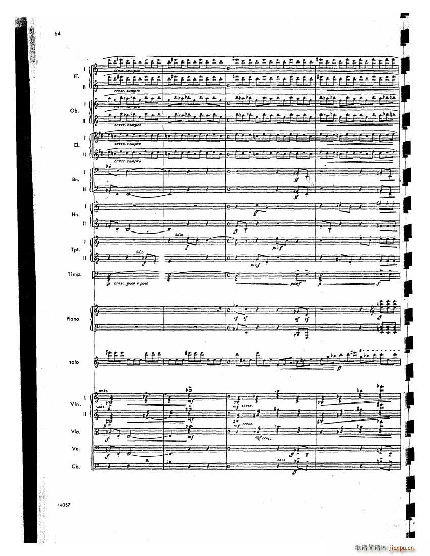 Barber op 14 Violin Concerto Score 二23