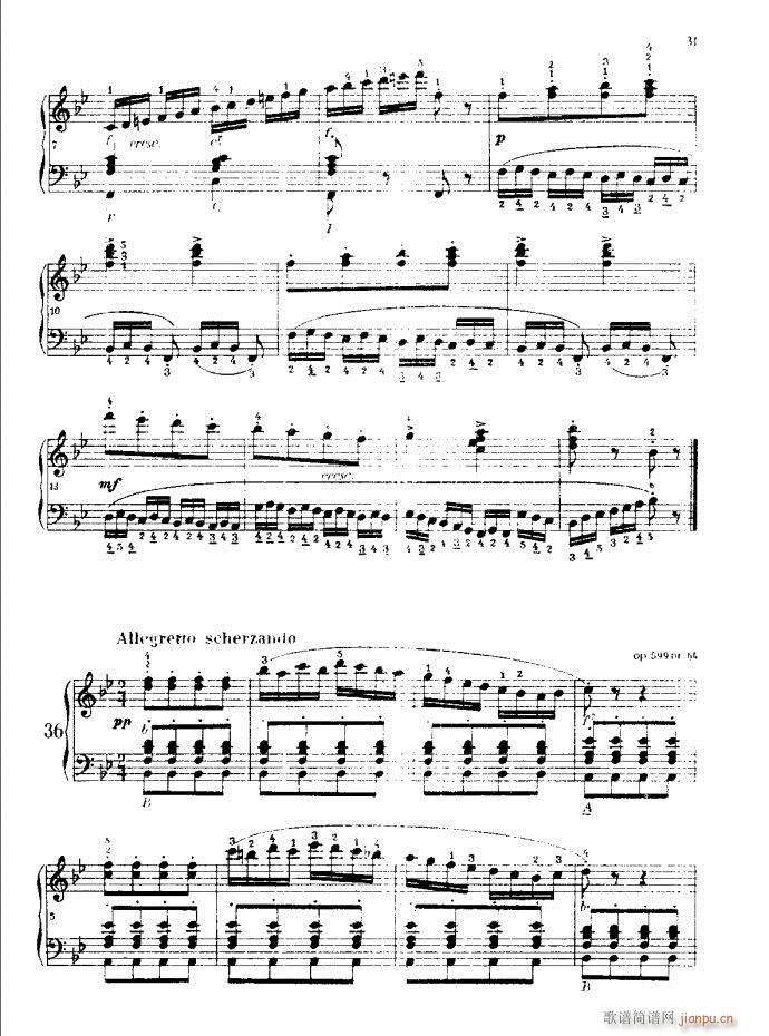 车尔尼手风琴练习曲集31