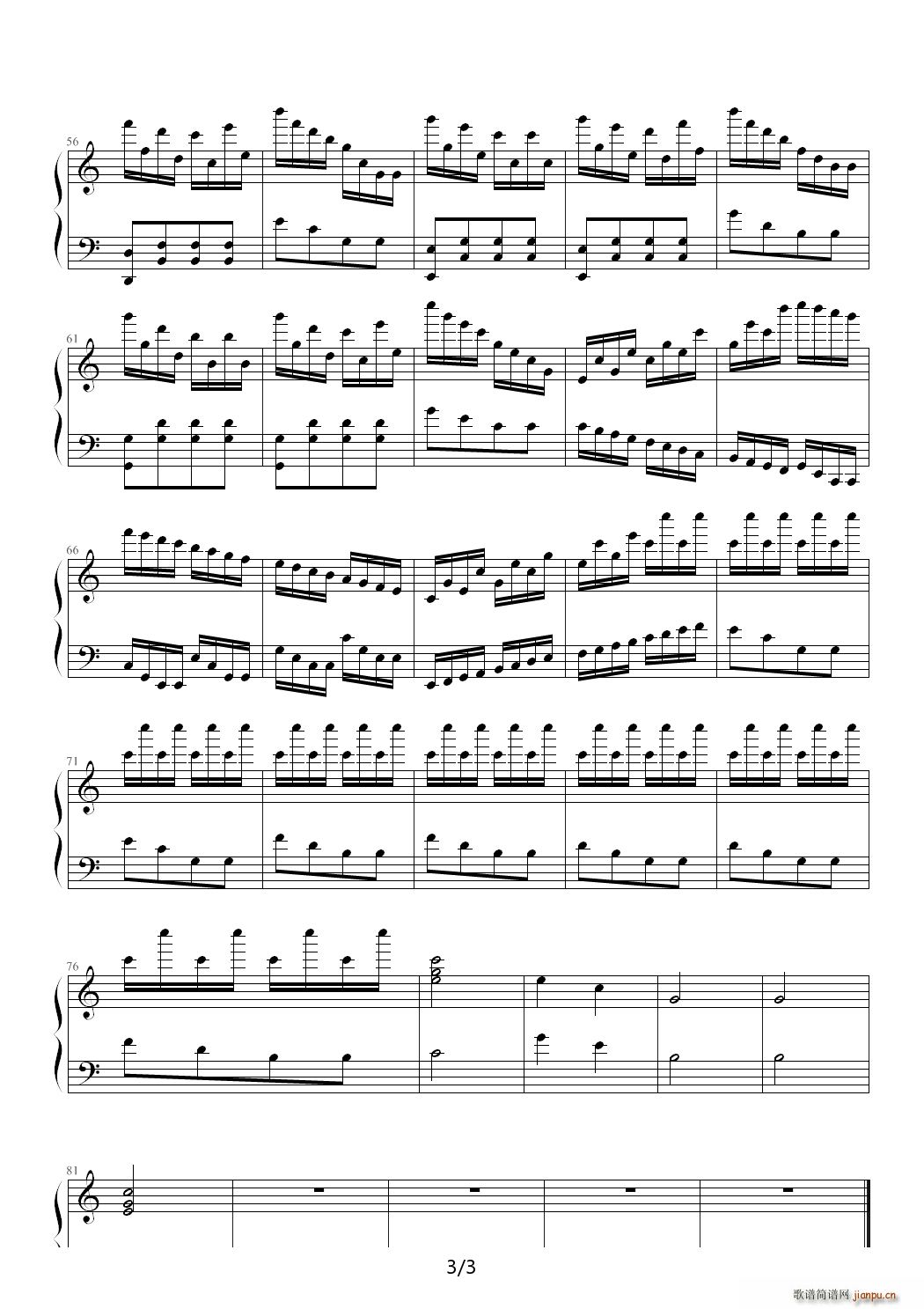 C大调奏鸣曲 第三乐章?舞会? C调3