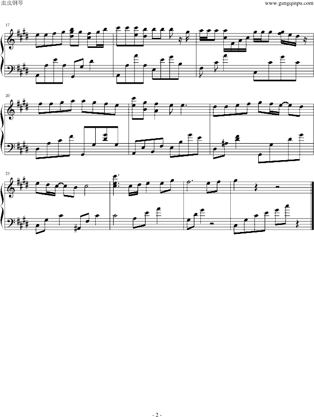 避风港(国语)-钢琴谱(钢琴曲)-冯曦妤2