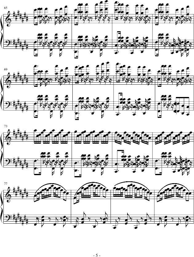 花满楼-钢琴谱(钢琴曲)-车小吉5