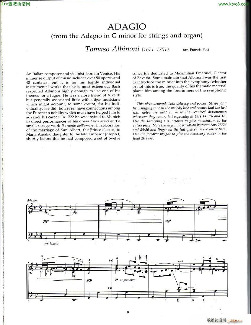 Albinoni Pott Adigio in G1