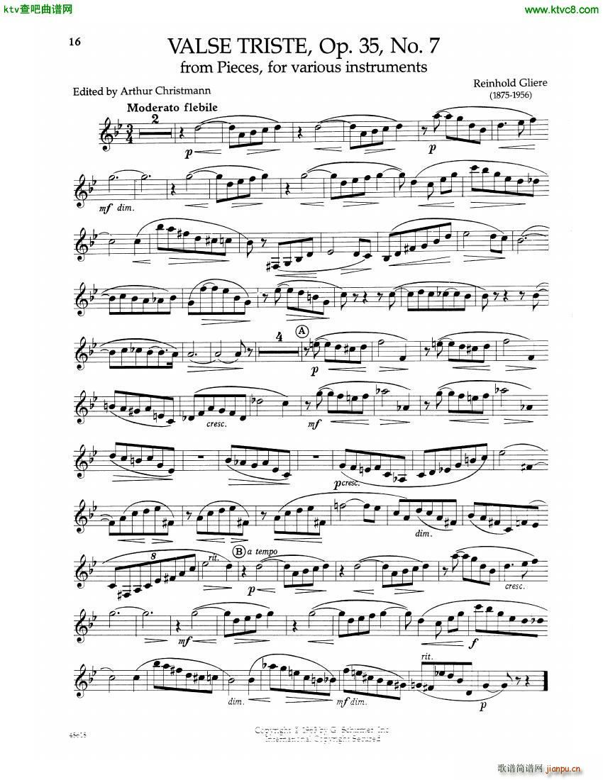 Valse Triste op 35 7 R Gliere1
